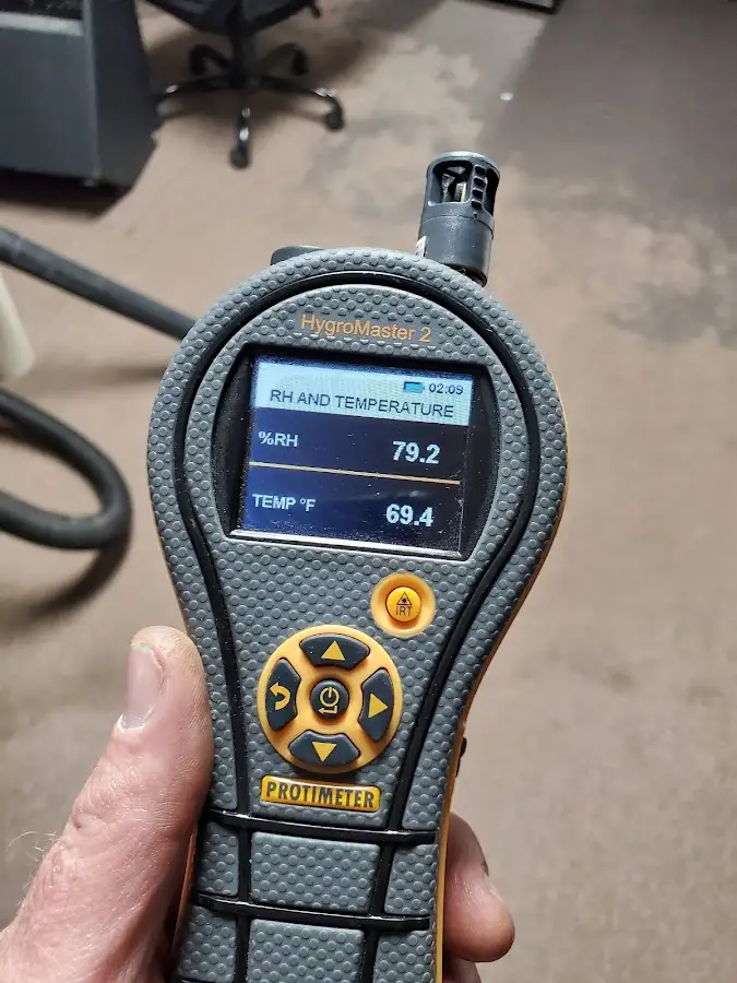 Moisture meter humidity assessment for Fire & Smoke Damage Restoration in Northdale